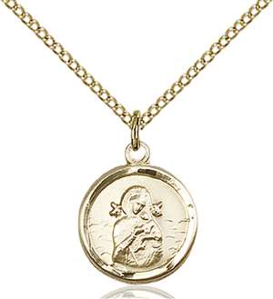 0601HGF/18GF <br/>Gold Filled O/L of Perpetual Help Pendant