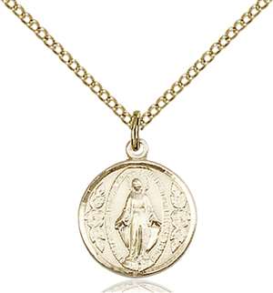 0601MGF/18GF <br/>Gold Filled Miraculous Pendant