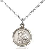 0601RASS/18SS <br/>Sterling Silver St. Raphael the Archangel Pendant
