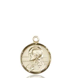 0601SKT <br/>14kt Gold Scapular Medal