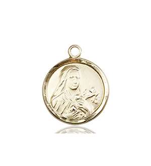 0601TKT <br/>14kt Gold St. Theresa Medal