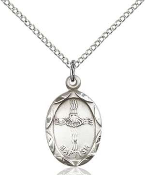 0612BASS/18SS <br/>Sterling Silver Baptism Pendant