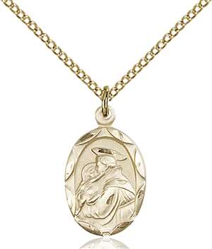 0612DGF/18GF <br/>Gold Filled St. Anthony of Padua Pendant