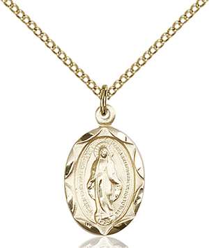 0612MGF/18GF <br/>Gold Filled Miraculous Pendant