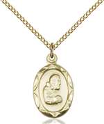 0612PIGF/18GF <br/>Gold Filled St. Pio of Pietrelcina Pendant