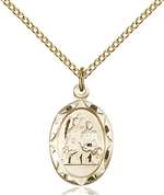 0612RAGF/18GF <br/>Gold Filled St. Raphael the Archangel Pendant