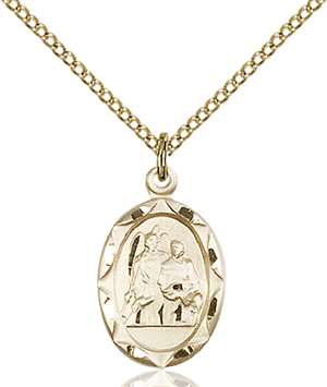 0612RAGF/18GF <br/>Gold Filled St. Raphael the Archangel Pendant