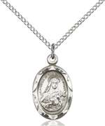 0612TSS/18SS <br/>Sterling Silver St. Theresa Pendant