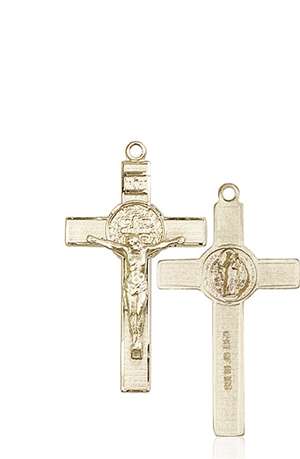0625KT <br/>14kt Gold St. Benedict Crucifix Medal