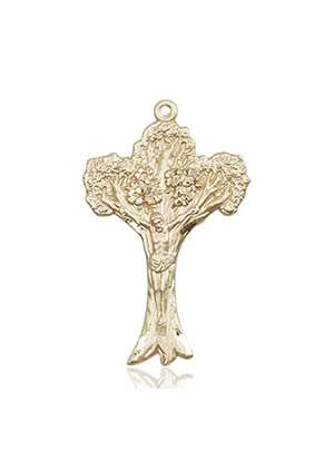 0634KT <br/>14kt Gold Crucifix Medal