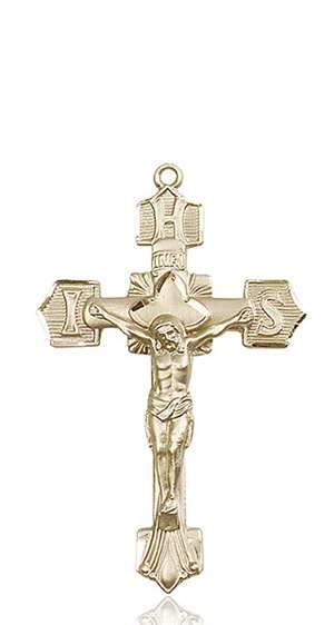 0637KT <br/>14kt Gold Crucifix Medal