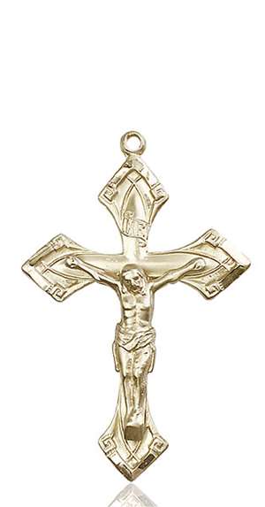 0638KT <br/>14kt Gold Crucifix Medal