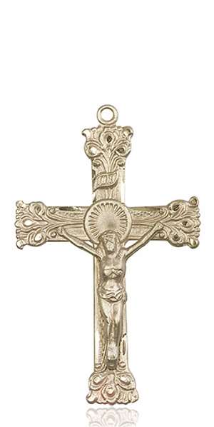 0641KT <br/>14kt Gold Crucifix Medal