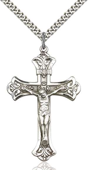 0642SS/24S <br/>Sterling Silver Crucifix Pendant