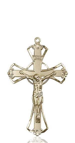 0643KT <br/>14kt Gold Crucifix Medal