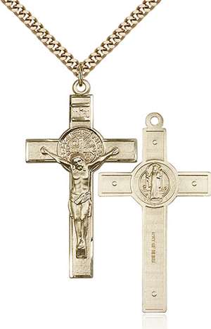 0645GF/24G <br/>Gold Filled St. Benedict Crucifix Pendant