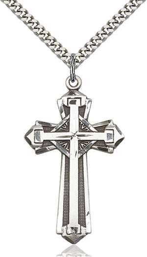 0650YSS/24S <br/>Sterling Silver Cross Pendant