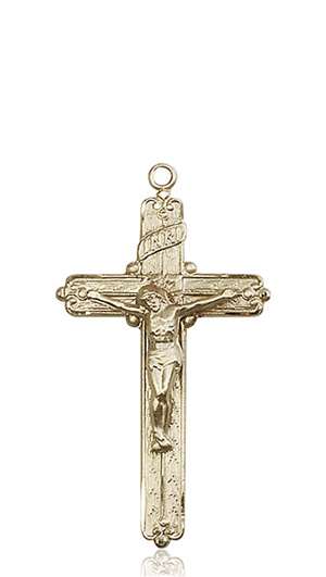 0655KT <br/>14kt Gold Crucifix Medal