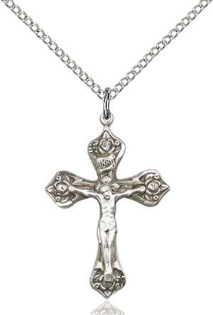 0662SS/18SS <br/>Sterling Silver Crucifix Pendant