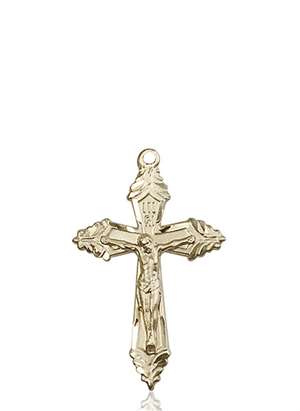 0665KT <br/>14kt Gold Crucifix Medal