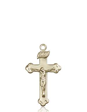 0669KT <br/>14kt Gold Crucifix Medal