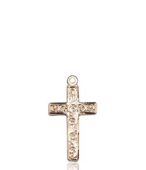 0672YKT <br/>14kt Gold Cross Medal