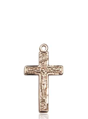 0673KT <br/>14kt Gold Crucifix Medal