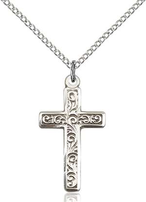 0673YSS/18SS <br/>Sterling Silver Cross Pendant