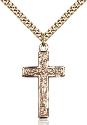 0674GF/24G <br/>Gold Filled Crucifix Pendant
