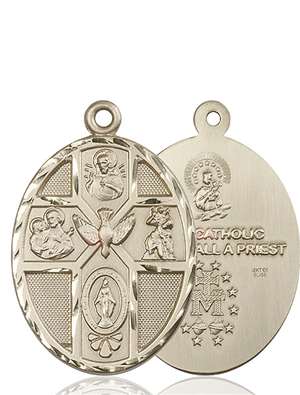 0680KT <br/>14kt Gold 5-Way / Holy Spirit Medal