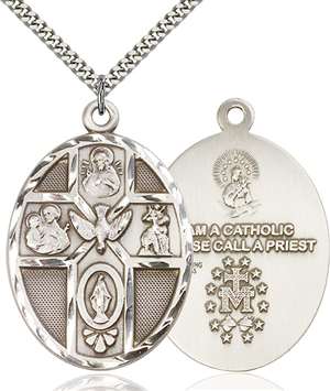 0680SS/24S <br/>Sterling Silver 5-Way / Holy Spirit Pendant