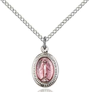 0700PSS/18SS <br/>Sterling Silver Miraculous Pendant