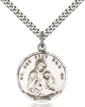 0701ASS/24S <br/>Sterling Silver St. Ann Pendant