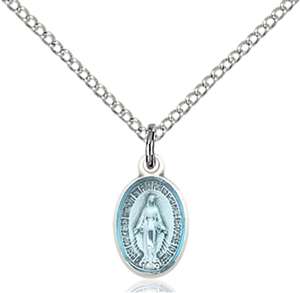 0702EMSS/18SS <br/>Sterling Silver Miraculous Pendant