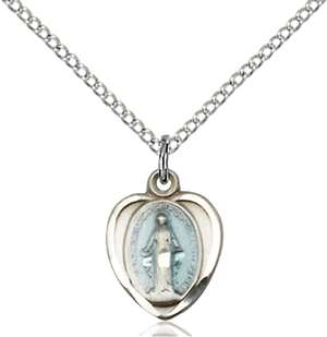 0706EMSS/18SS <br/>Sterling Silver Miraculous Pendant