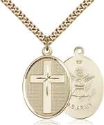 0783GF2/24G <br/>Gold Filled Cross / Army Pendant