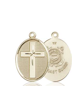 0783KT3 <br/>14kt Gold Cross / Coast Guard Medal