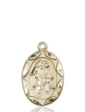 0801EKT <br/>14kt Gold Guardian Angel Medal