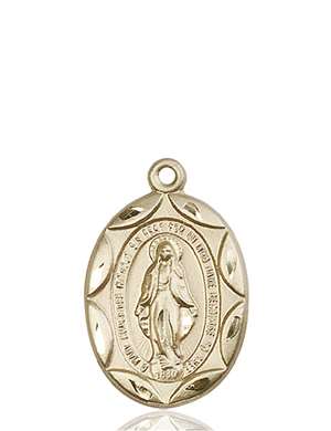 0801MKT <br/>14kt Gold Miraculous Medal