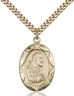 0801PIGF/24G <br/>Gold Filled St. Pio of Pietrelcina Pendant