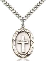 0801YSS/24S <br/>Sterling Silver Cross Pendant