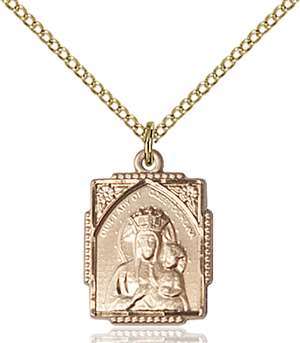 0804CZGF/18GF <br/>Gold Filled O/L of Czestochowa Pendant