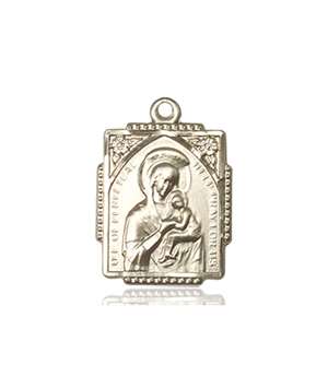 0804HKT <br/>14kt Gold O/L of Perpetual Help Medal