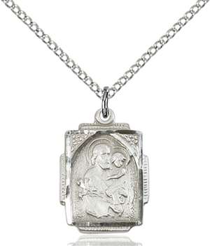 0804KSS/18SS <br/>Sterling Silver St. Joseph Pendant