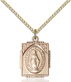 0804MGF/18GF <br/>Gold Filled Miraculous Pendant