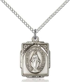 0804MSS/18SS <br/>Sterling Silver Miraculous Pendant