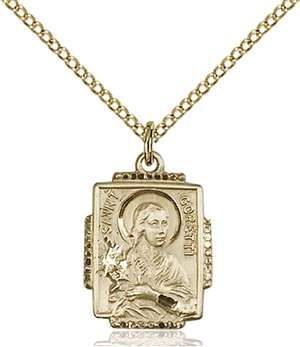 0804QGF/18GF <br/>Gold Filled St. Maria Goretti Pendant