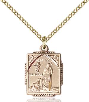 0804RHGF/18GF <br/>Gold Filled St. Roch Pendant