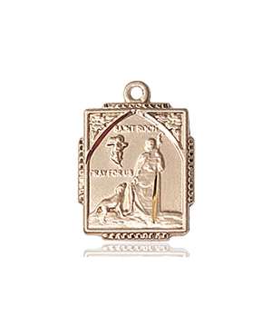 0804RHKT <br/>14kt Gold St. Roch Medal