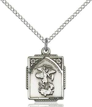 0804RSS/18SS <br/>Sterling Silver St. Michael the Archangel Pendant